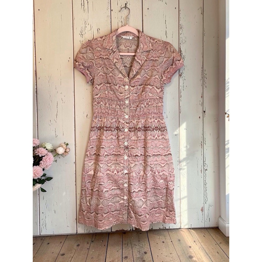 VTG Inspired To The Max Cottagecore Midi Dress Full Button Collared Sz 6 Modest